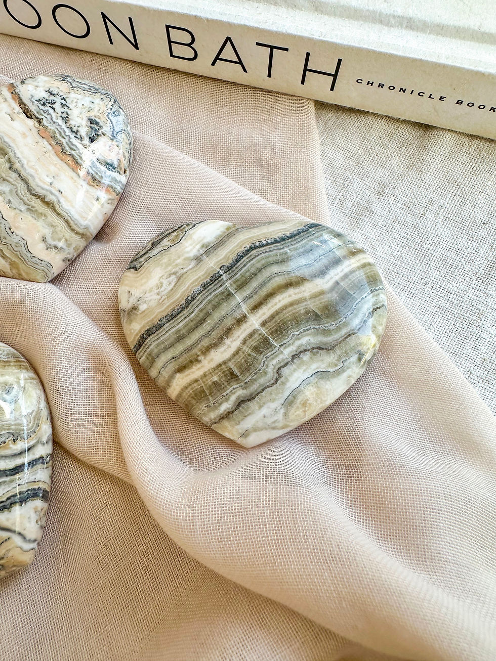 Miniatura: Corações de Aragonite Bandeada 