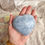 Miniatura: Coração de Calcite azul 