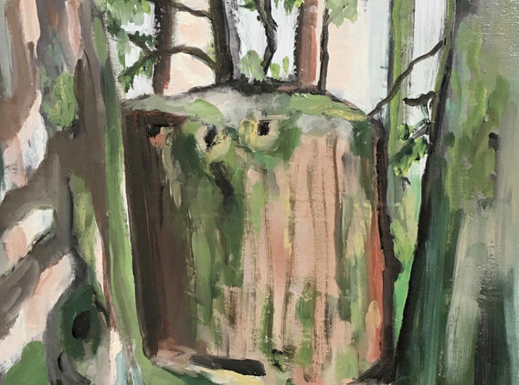 Siletz Old Growth Stump II
oil on linen
10" x 11" 2019
by Julianna Paradisi (@julparart)
