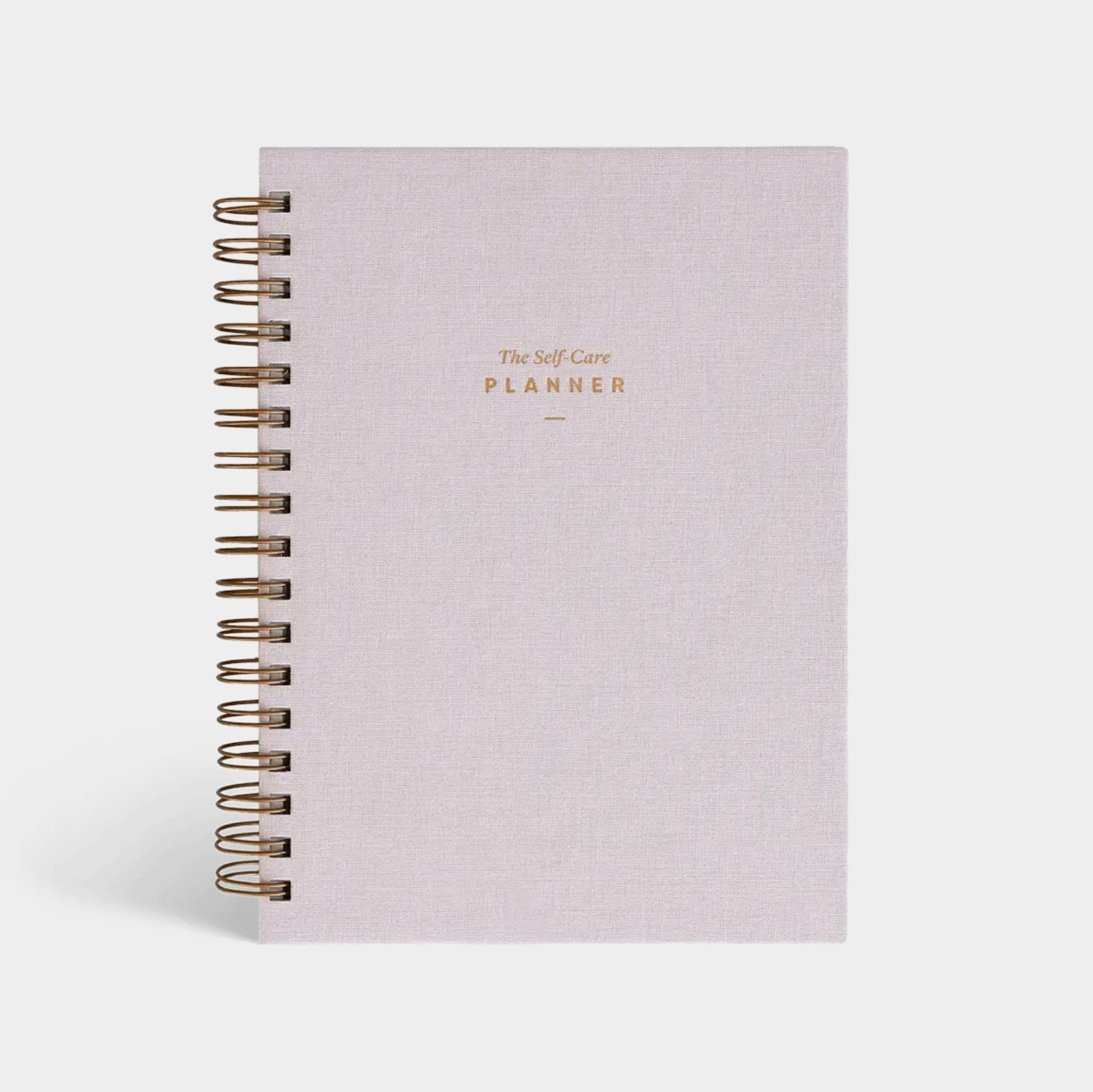 Blush, Self-Care Planner by Simple Self, hand crafted with linen cover and double wire binder.
