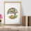 Thumbnail: Water Oak Art Print featuring a woodland deer and a natural color pallet and a traditional style.