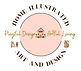 Welcome to Home-Illustrated, where creativity comes to life! Our logo embodies the essence of our art and design business with charming illustrations that symbolize inspiration brought to life by our talented artist and the imaginative environment we foster in our blog, art and digital designs!