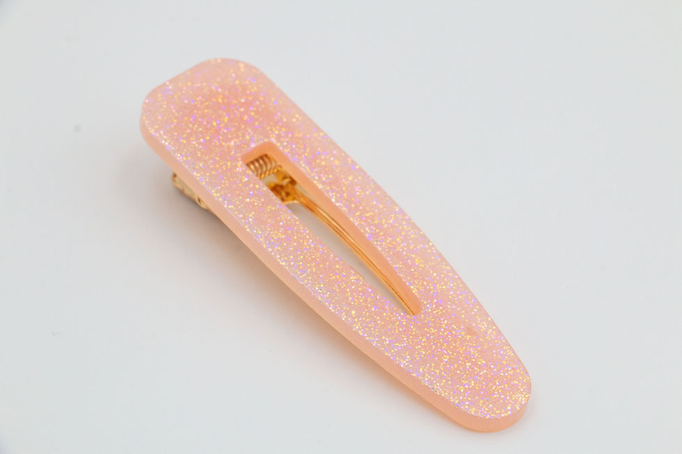 Miniature : Resin Hair Clips - Waterdrop -Smaller Sparkles