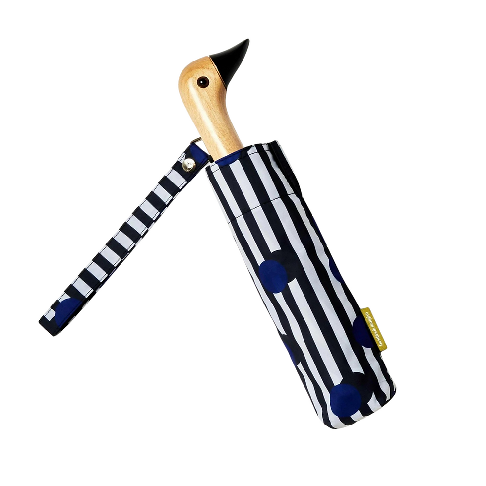 Miniature : Compact Duck  Umbrella -  Polka Stripe