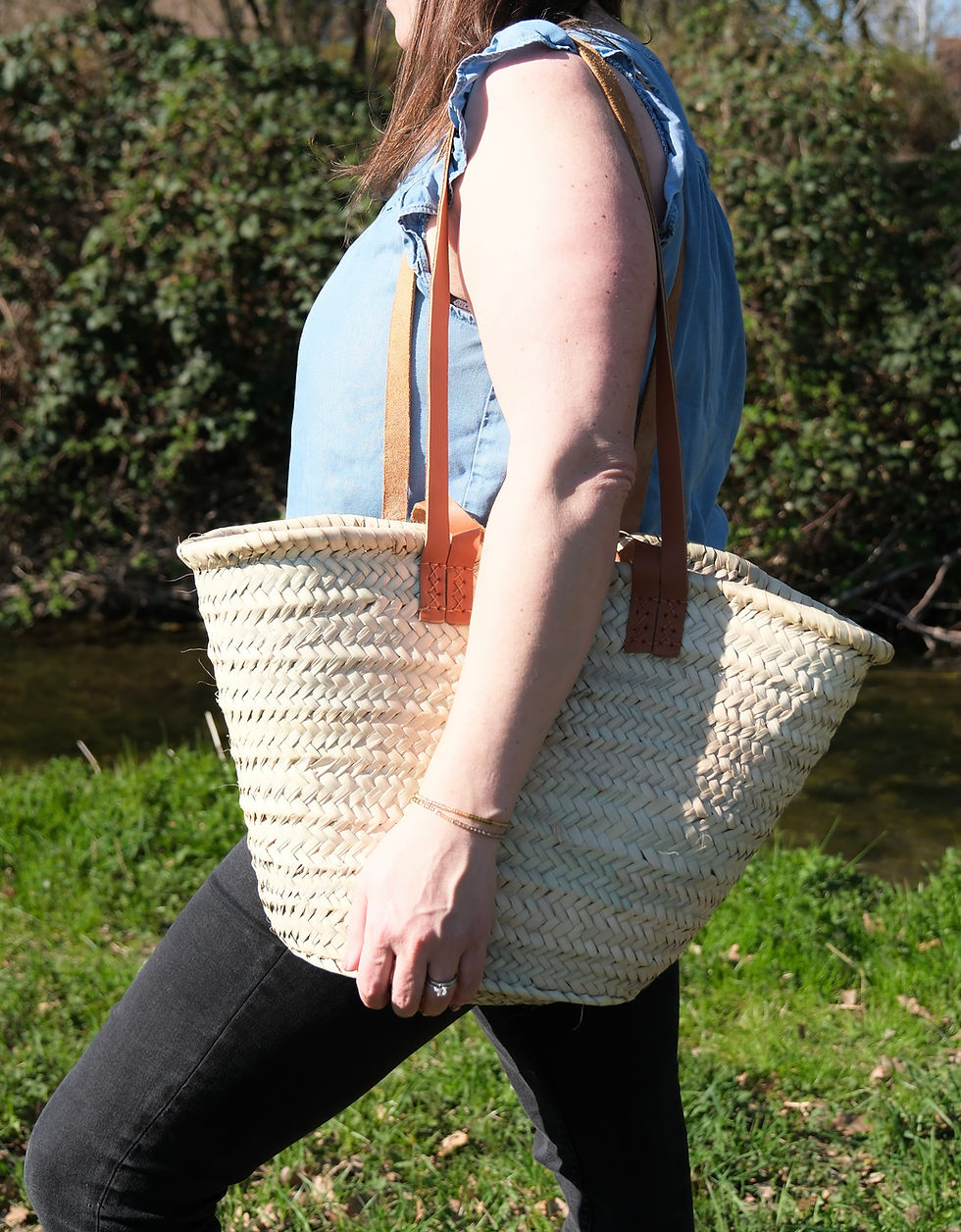 Thumbnail: Mini Targa Straw French Market Bag - Pochon"  - with liner