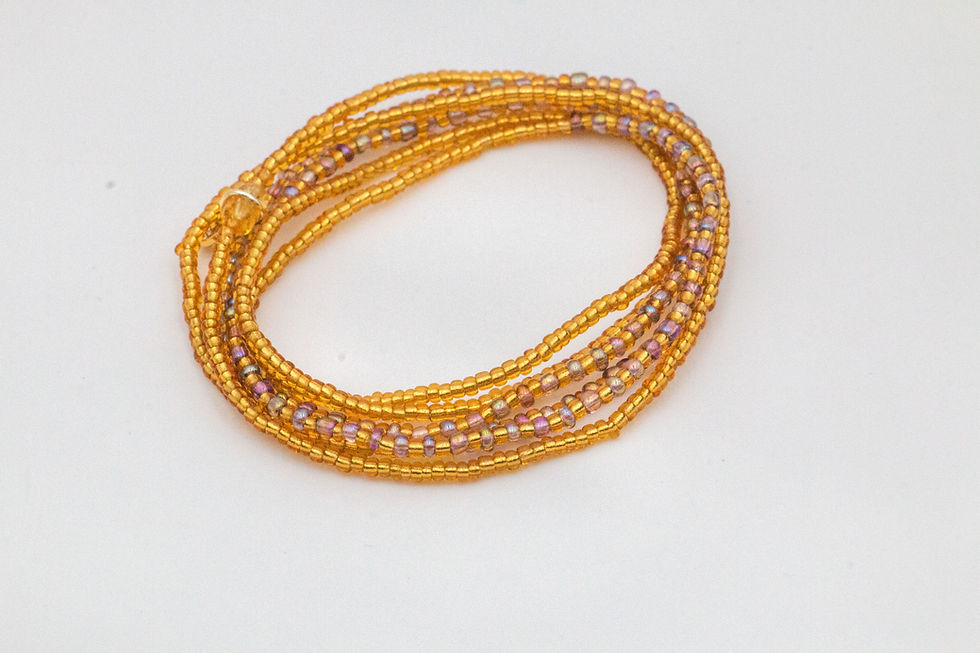 Thumbnail: 3 in 1 Beaded Chain - Lavender/Gold