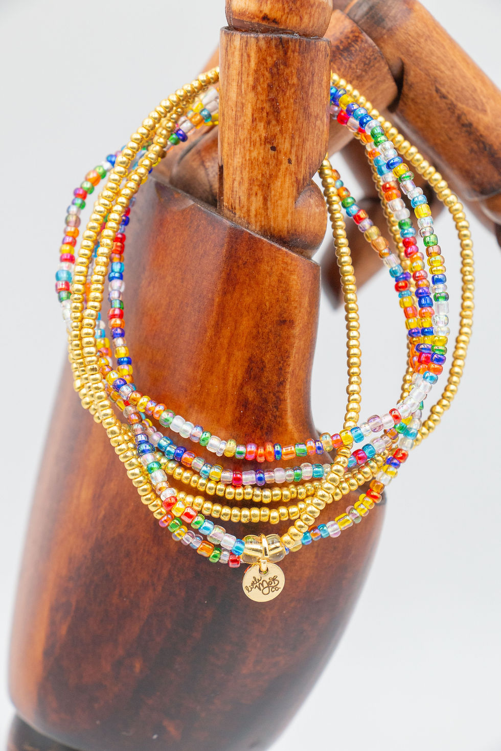 Thumbnail: 3 in 1 Beaded Chain - Multi/Gold