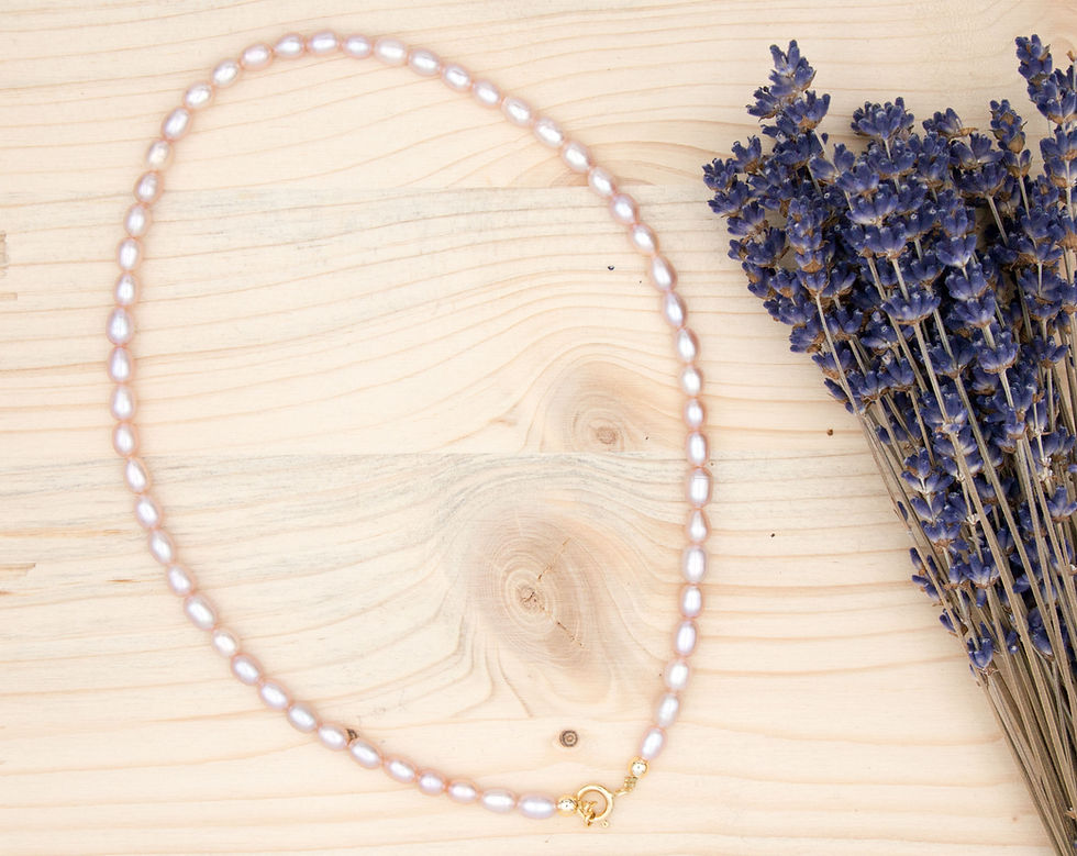 Miniature : Pearl Choker Necklace - Rose Darling