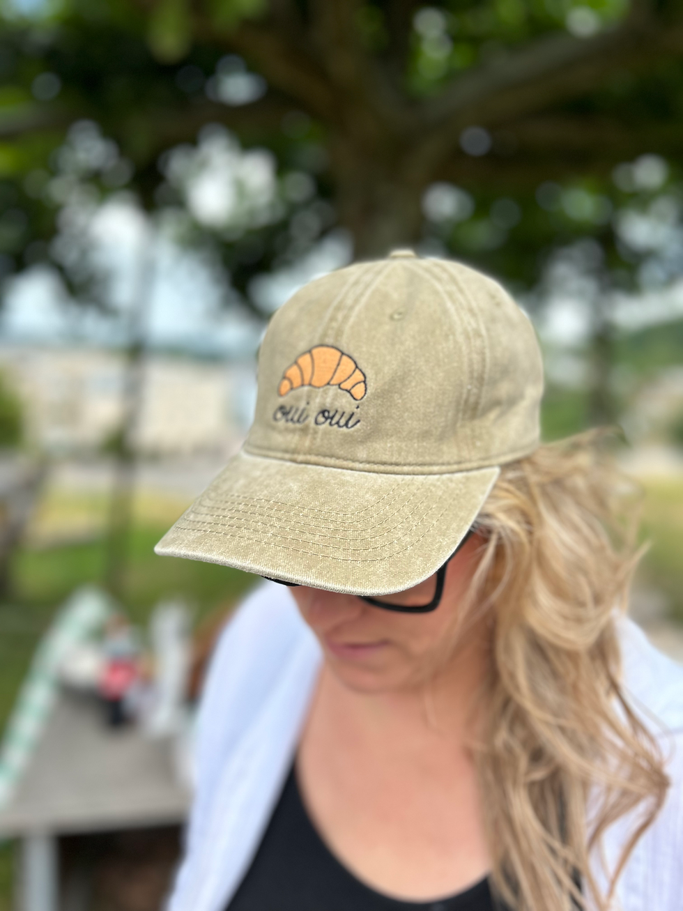 Thumbnail: Baseball Cap -Croissant Oui Oui - Beige/Tan