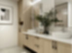 Stylish renovated bathroom with contemporary design elements.