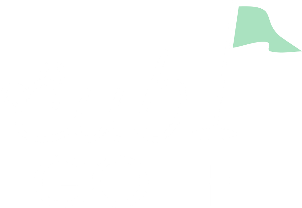Cub Golf Primary Logo - white & green. No line