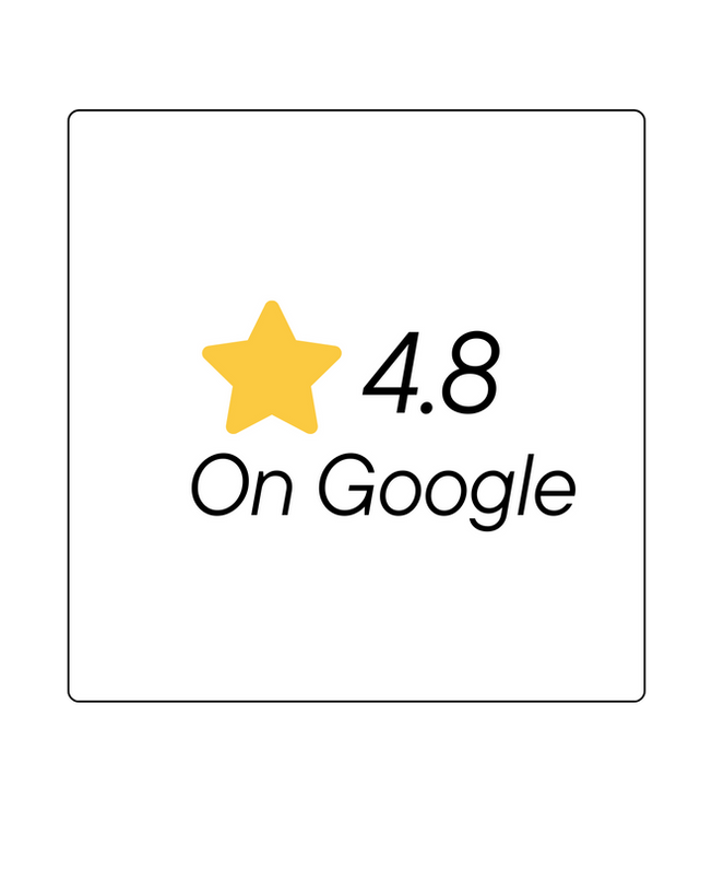 Google review 4.8 Stars