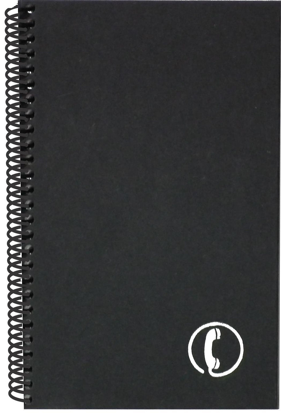 Agenda telefônica com espiral.