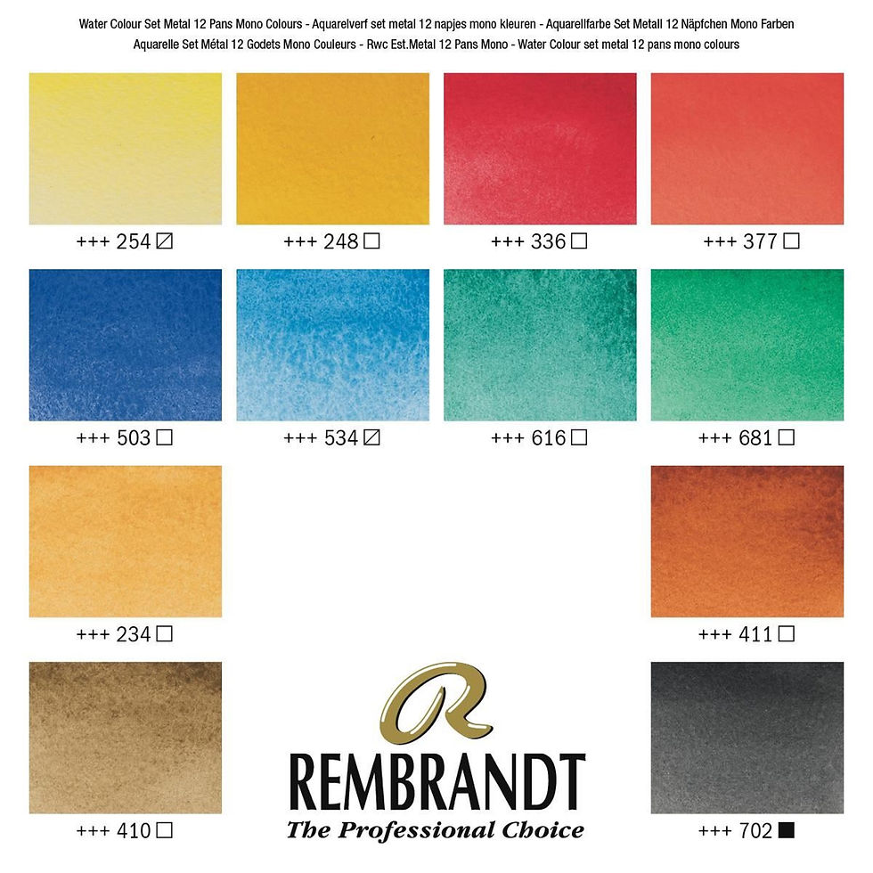Thumbnail: Rembrandt Watercolor Half Pan Set           林布蘭水彩磚套裝
