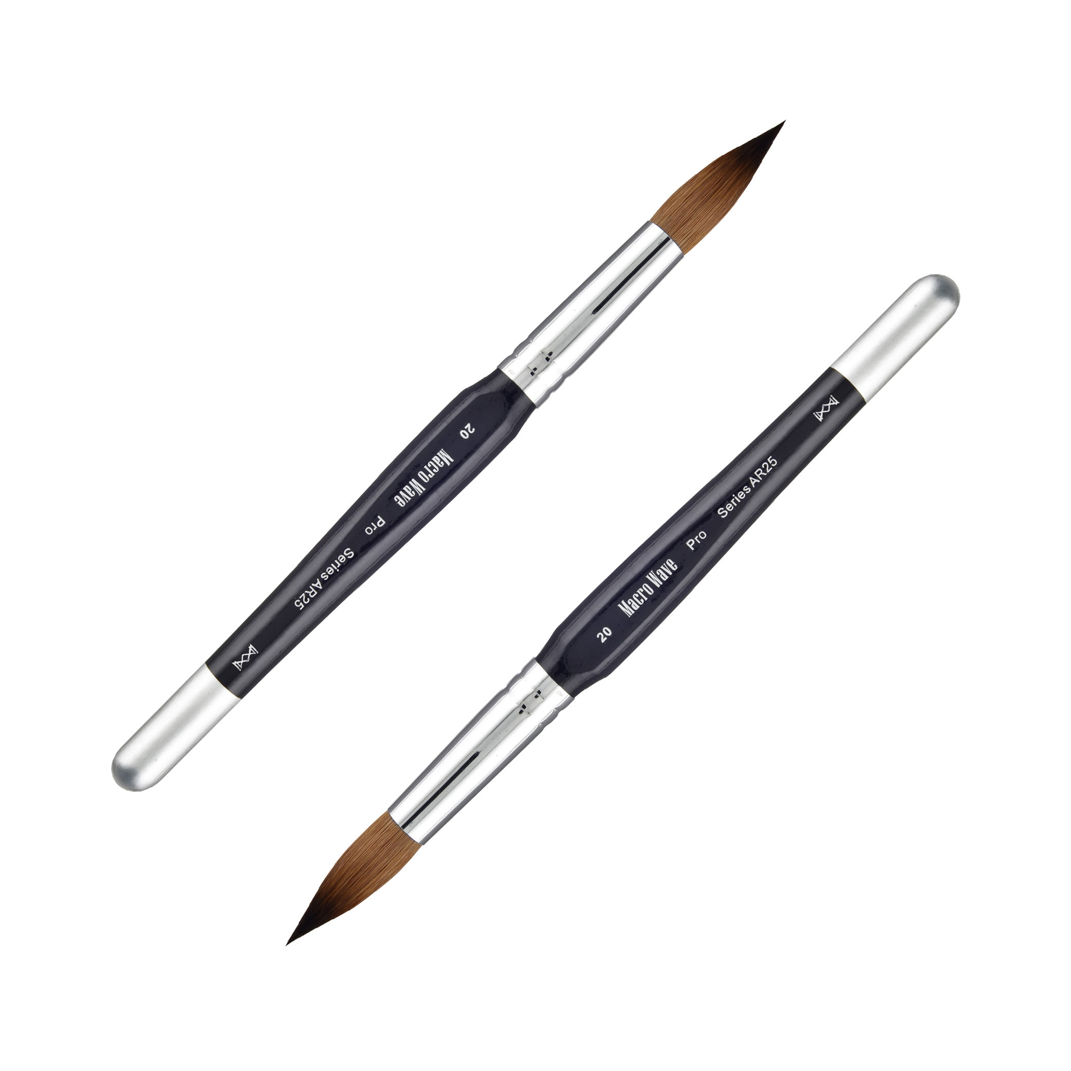 Macro Wave 馬可威: AR25 - Artist Triangle Wooden Handle Kolinsky Brush 純貂水彩筆(圓)