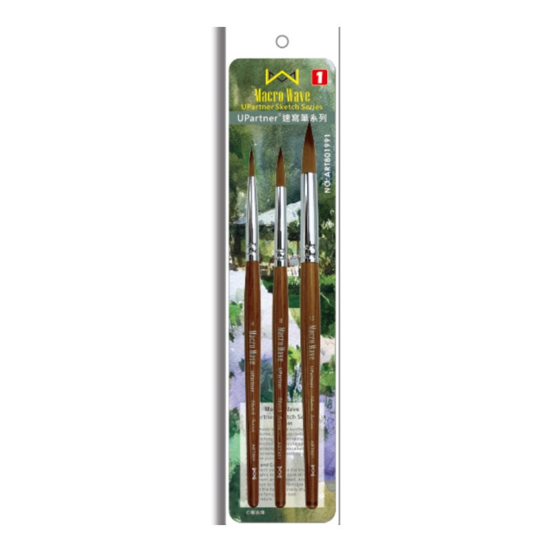 Thumbnail: Macro Wave 馬可威: ART801-UPartner Sketch Brush Set 仿貂速寫水彩筆套裝