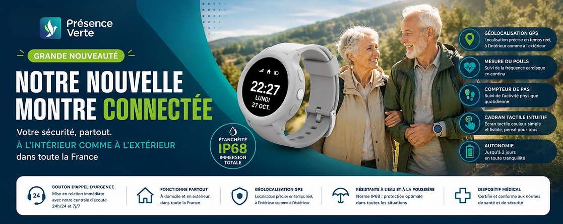 Montre connectée Présence Verte Hérault-Gard