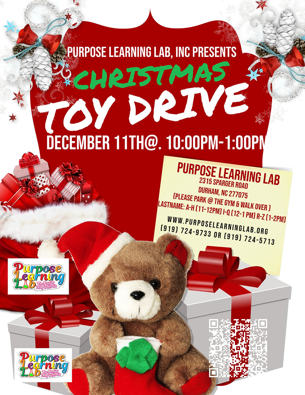 Purpose Learning Lab 2026 Christmas Toy Drive