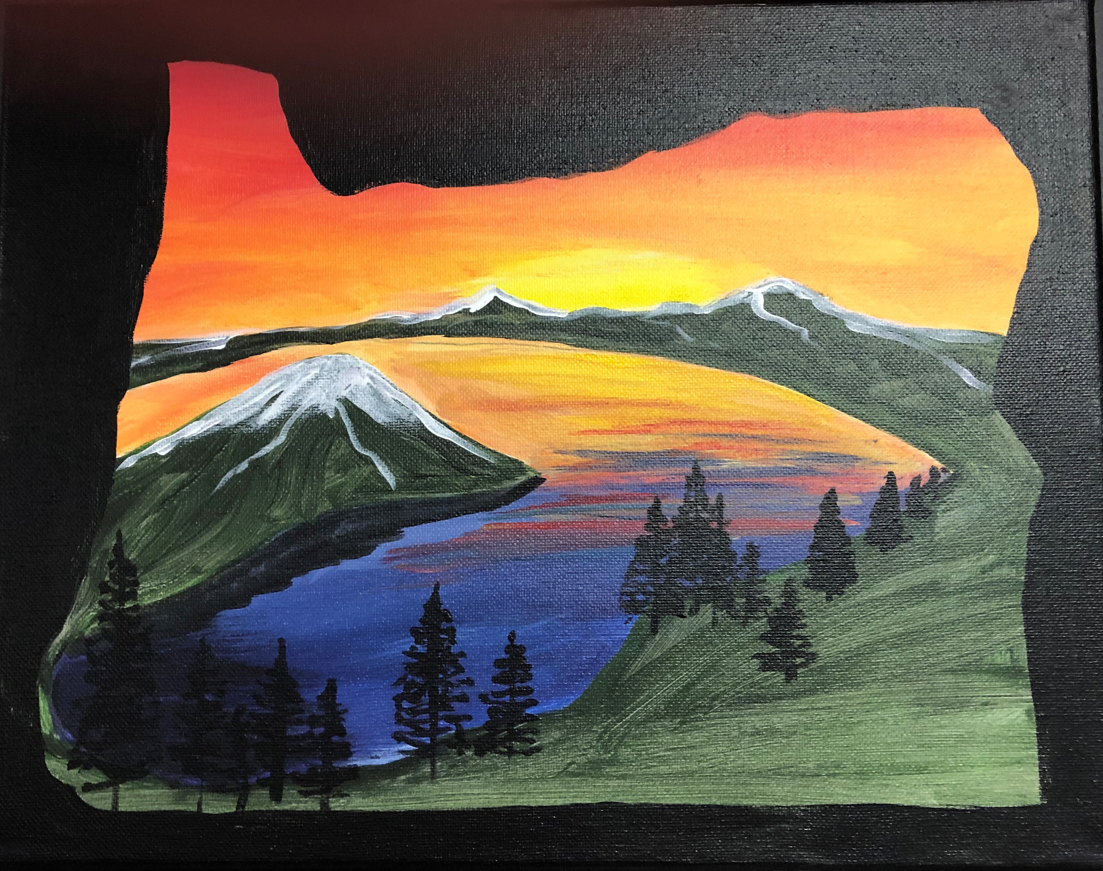 Crater Lake on Canvas
