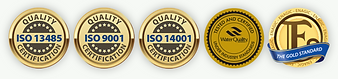 Enagic’s certifications for quality, safety, and international manufacturing standards.