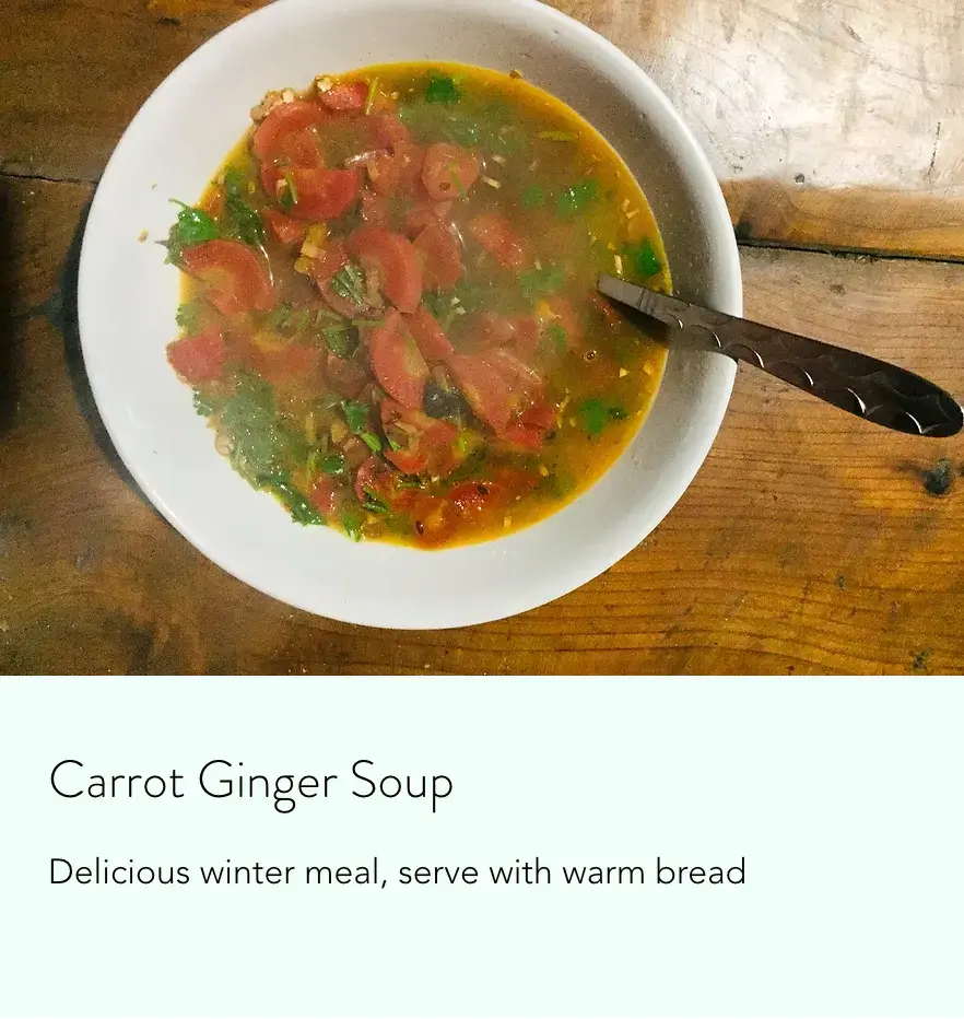 carrot ginger soup recipe as one of the vata pacifying foods