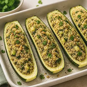 Stuffed Summer Squash with Herbed Quinoa: Cooling Ayurvedic Recipe