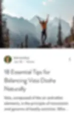 post about balancing vata dosha when it's not really a kapha dosha imbalance