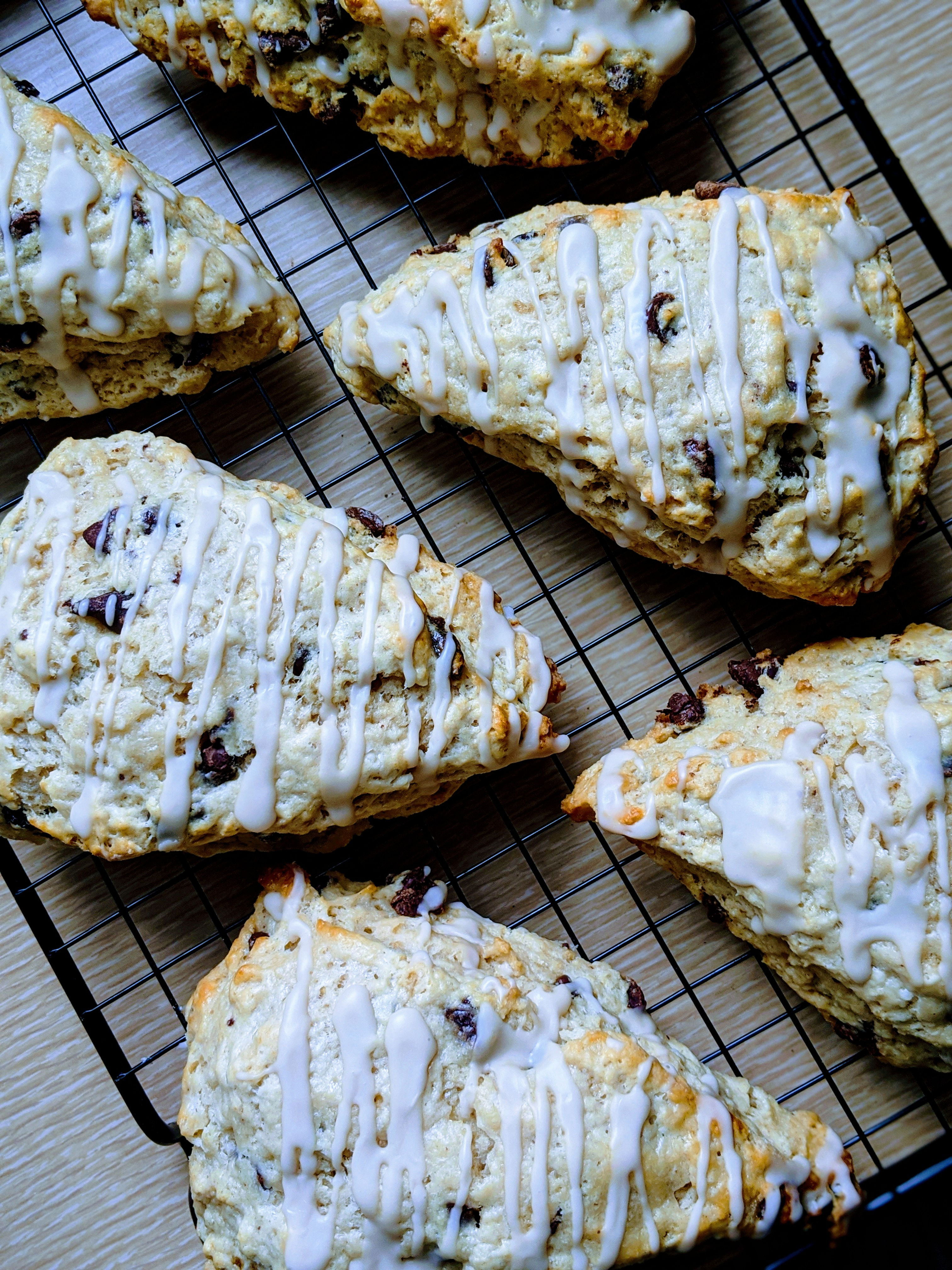 Vanilla Almond Glazed Dark Chocolate Scones (Box of 2)