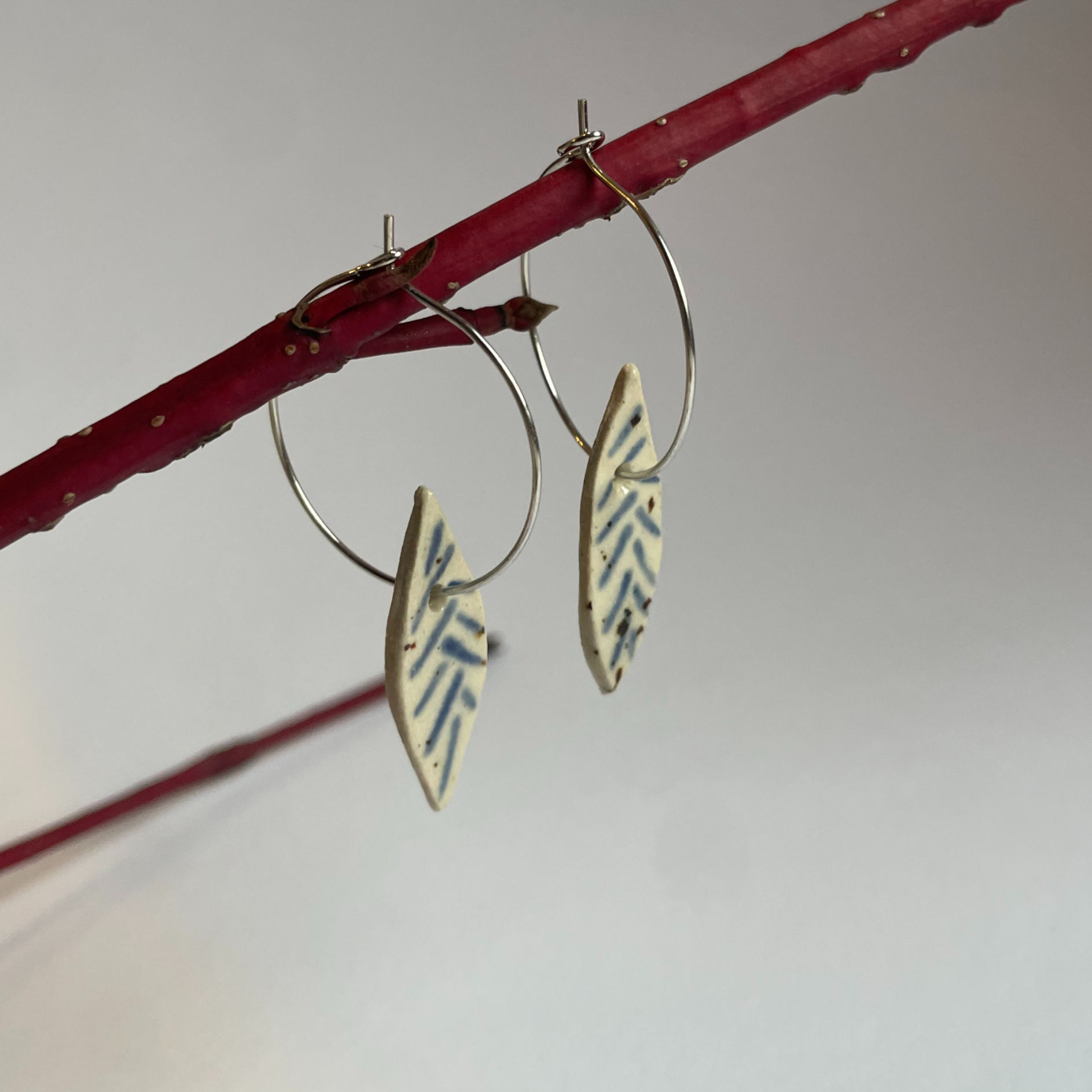 Unikatni keramični uhani