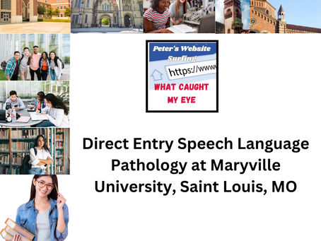 Direct Entry Speech Language Pathology at Maryville University, Saint Louis, MO