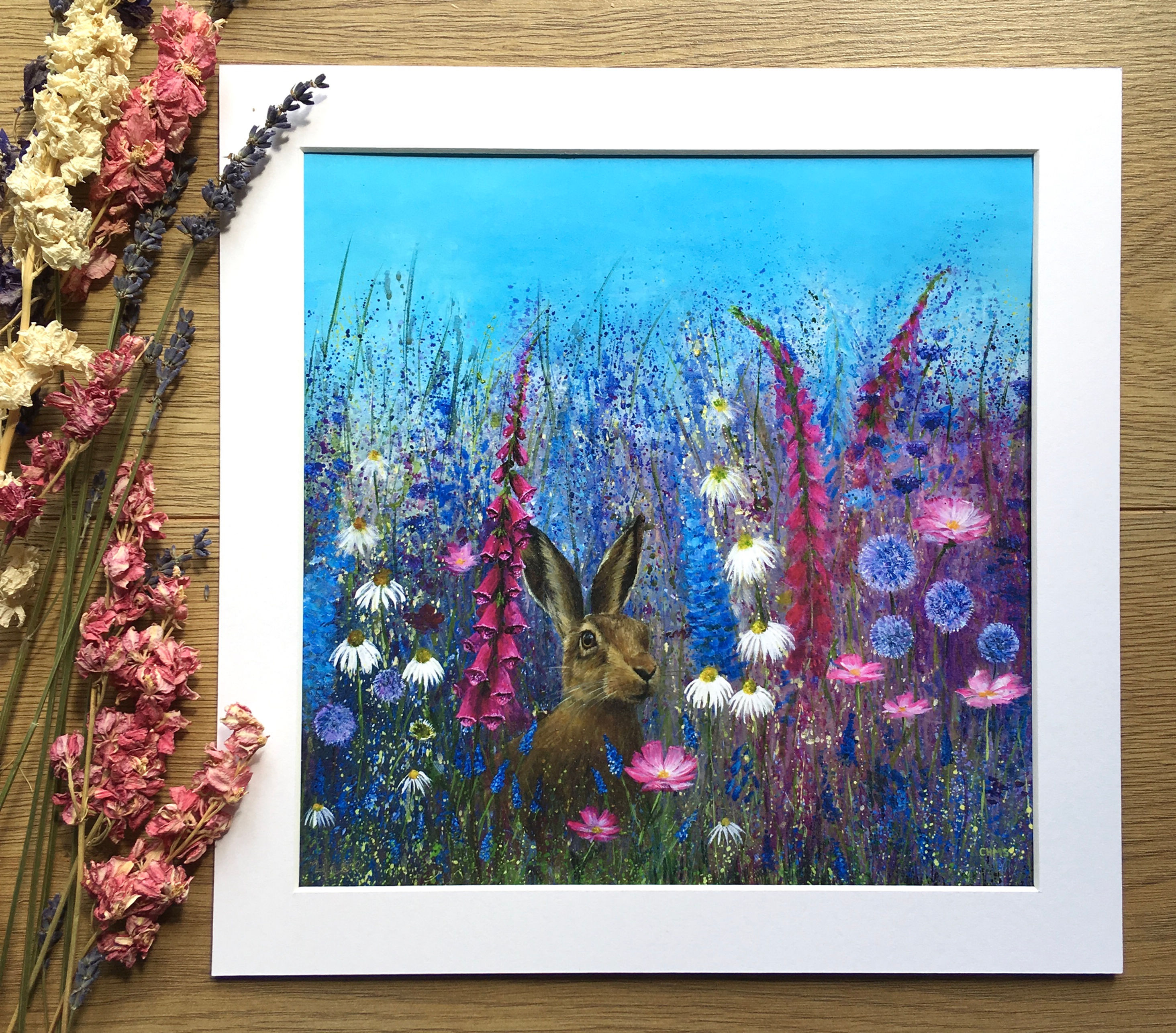 'Meadow hare' print