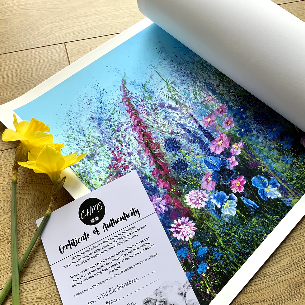 Thumbnail: Flower 'Pink wild' meadow gicleé print