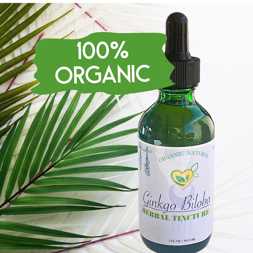 Thumbnail: Ginkgo Biloba Tincture Organic Liquid Herbal Drops 2 OZ Cognitive Extract Bottle