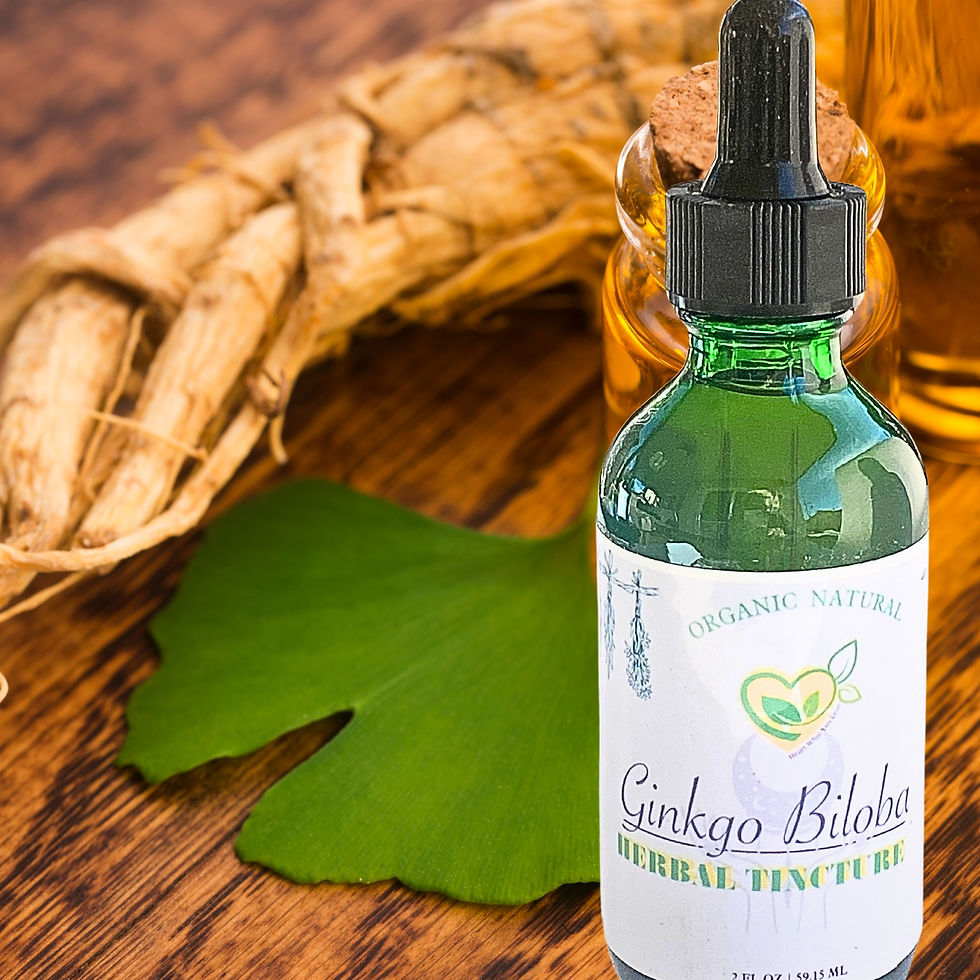 Thumbnail: Ginkgo Biloba Tincture Organic Liquid Herbal Drops 2 OZ Cognitive Extract Bottle