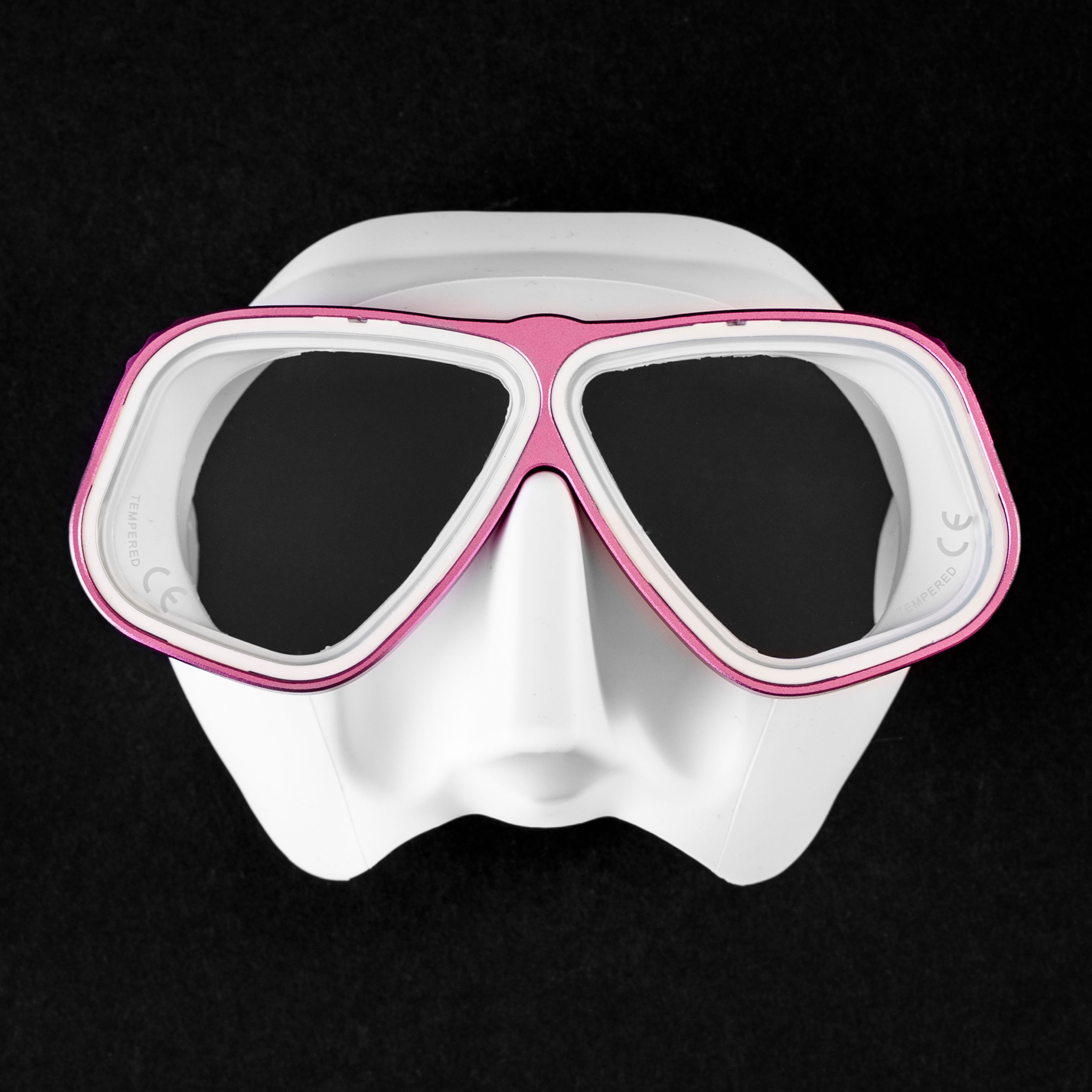 ALLURE Bio Metal Freediving Mask - White Pink
