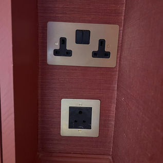 chrome finish plug sockets