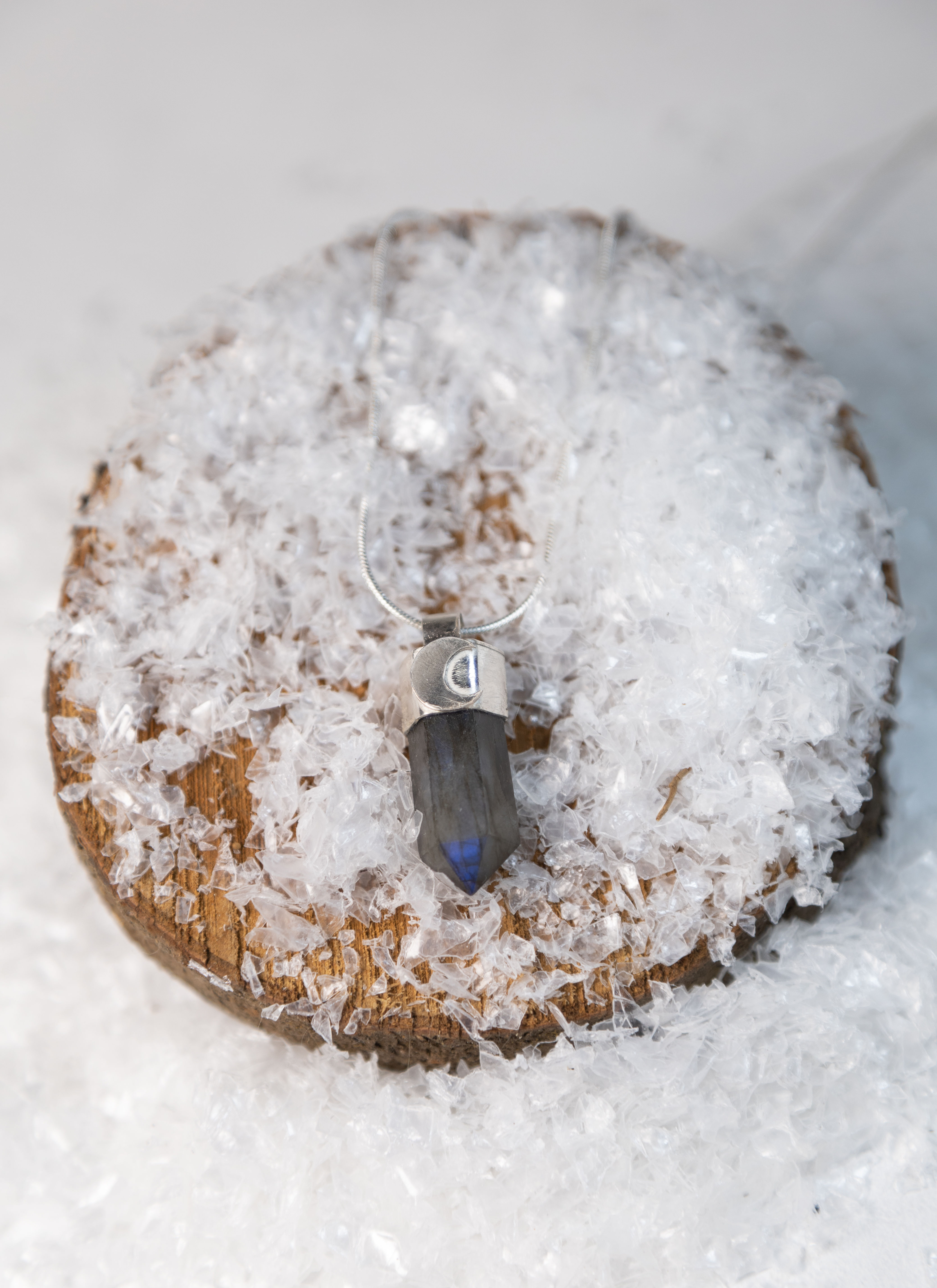 Amuleto Luna creciente Labradorita