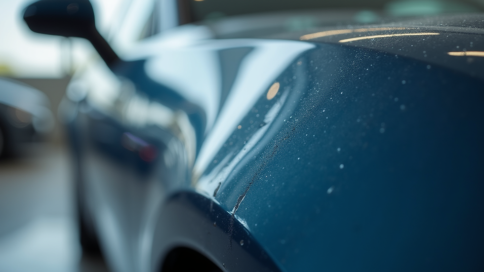 Close-up view of a smooth car surface after dent repair