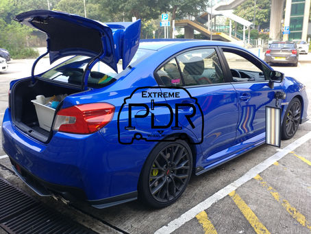 SUBARU WRX STI 11 2018 司機位門 免噴油 凹痕維修 凹痕修復 凹痕還原 開門L PDR 汽車 車身