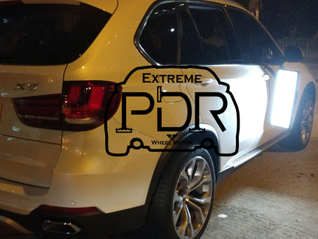 BMW X5 司機位後門 免噴油 凹痕維修 凹痕修復 凹痕還原 開門L PDR 汽車 車身相簿