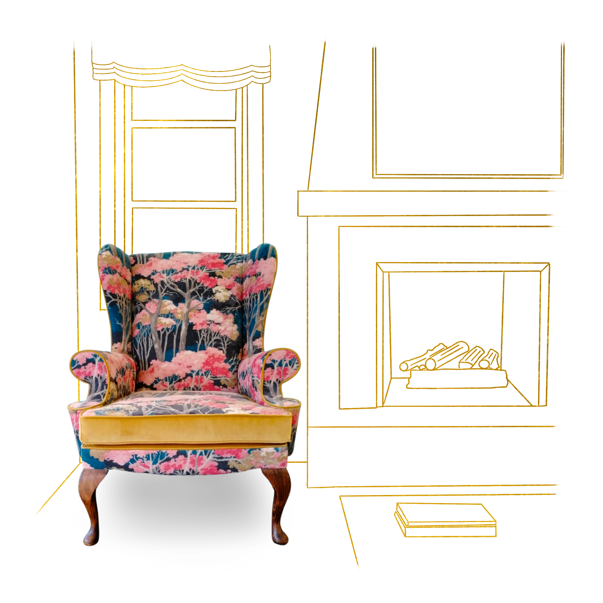 Classical Wingback Armchair