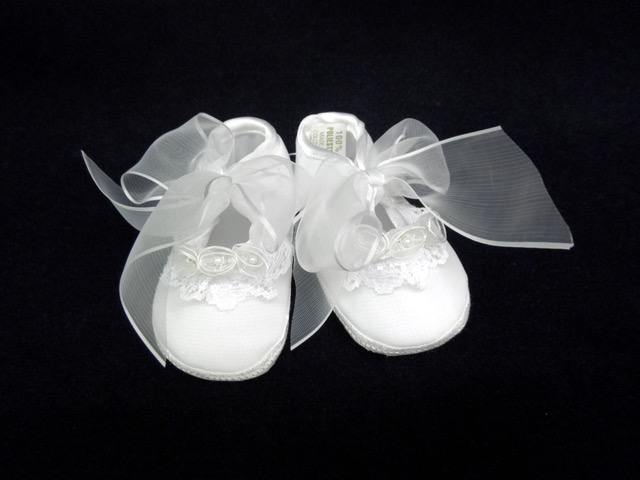 Silk Christening/Baptism Shoe