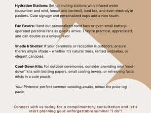 Beat the Heat: Keep Cool During Your Summer Wedding with These Smart Tips