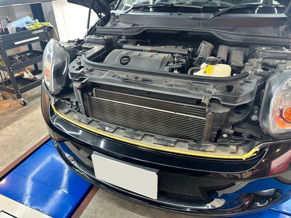 MINI/R60/エアコンコンデンサー交換/エアコン効かない/点検/交換/冷媒漏れ/ガス漏れ