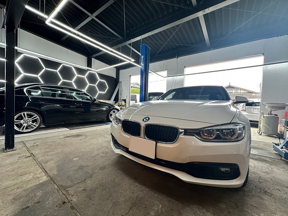 BMW F30/ベルト・タイロッドエンド・エアコンフィルタ交換/ホイールアライメント