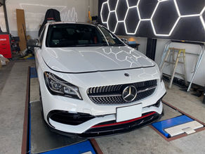 メルセデスベンツ/CLA250/W117/フロントグリル交換/パナメリカーナグリル取付/フロントブレーキディスク交換