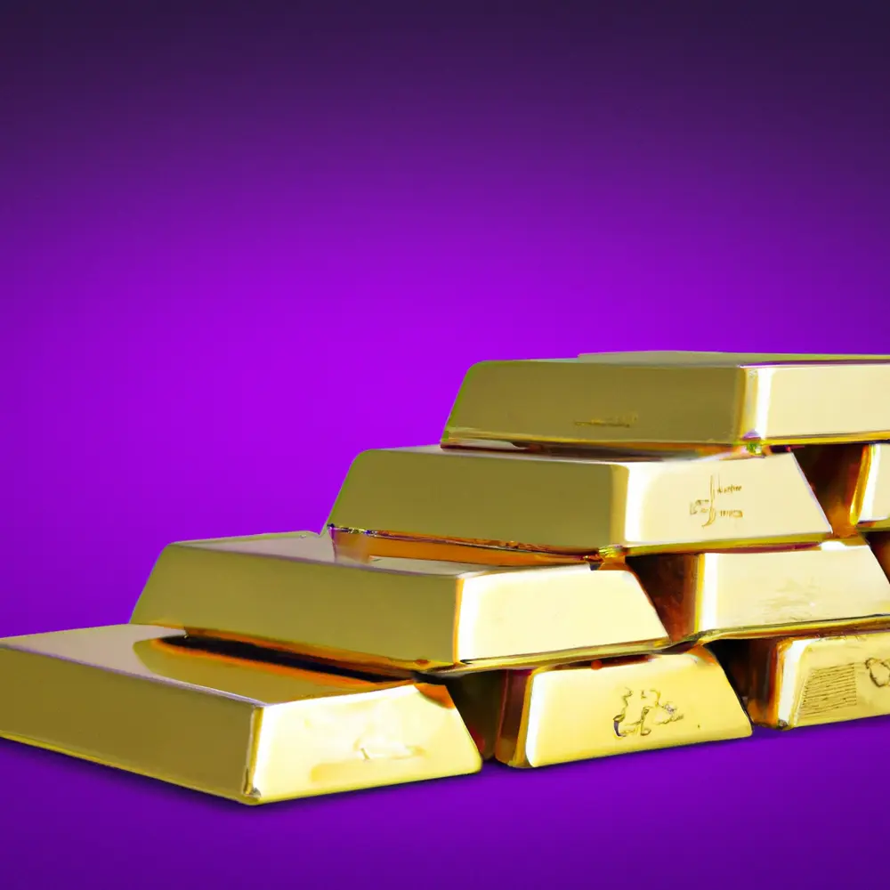 Stack of gold bars owned by a blockchain engineer