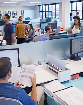 People Working in Open Office