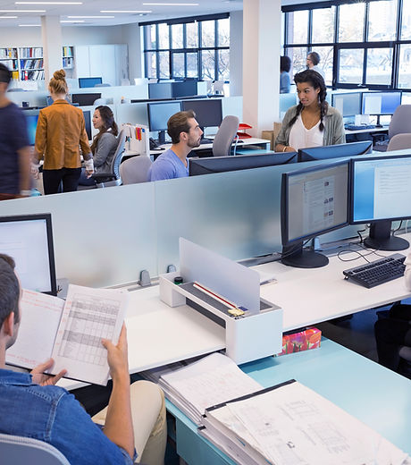 People Working in Open Office