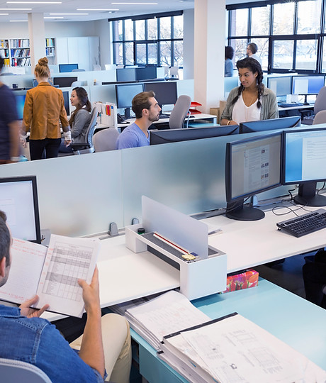 People Working in Open Office